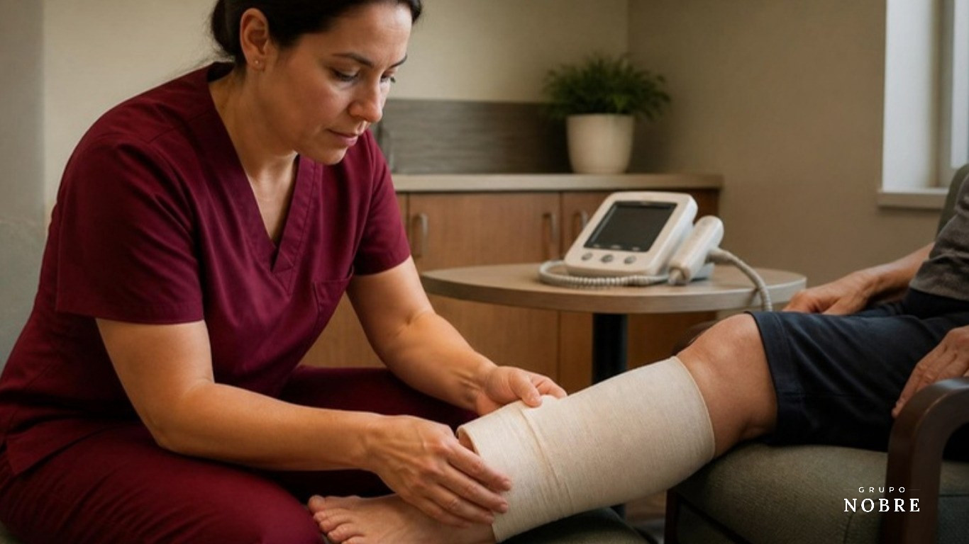 Úlcera venosa e terapia compressiva: guia para Enfermeiros